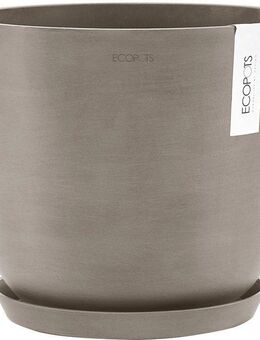 ECOPOTS Blumentopf Oslo 25 Taupe, für innen und außen: frostsicher, bruchsicher und lichtbeständig
