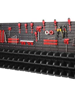 Wandregal Set Werkzeugwand Werkzeughaltern mit Lochwand Lagersystem Warkzeuglochwand Werkstattregal Set - Wuppertal