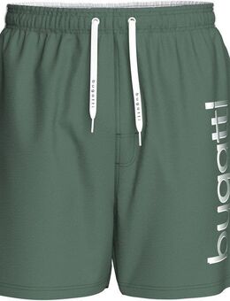 bugatti Badeshorts Giovanni mit großem Logoprint auf dem linken Bein