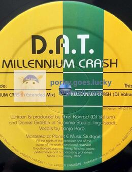 D.A.T. – Millennium Crash 1999 12" Vinyl Trance - München Bogenhausen