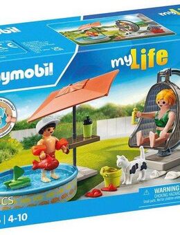 Playmobil® Planschspaß zu Hause (71476), My City Life Konstruktions-Spielset, (29 St), teilweise aus recyceltem Material, Made in Europe