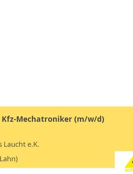 Ausbildung Kfz-Mechatroniker (m/w/d) - Weimar (Lahn)