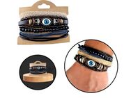 4 Armbänder Braun Schwarz Blaue Auge Nazar Boncuk Damen Herren Modeschmuck 9,90€* - Villingen-Schwenningen