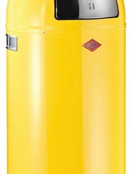 WESCO Mülleimer Pushboy Abfallsammler, mit Metalleinsatz, Griffe, Einwurfklappe aus Edelstahl und Bodenring