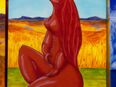 Acrylbild auf Leinwand -Frau-Rot- in 59757