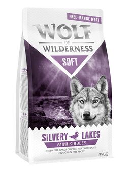 Wolf of Wilderness Probierbeutel - getreidefrei - halbfeucht: SOFT Silvery Lakes MINI - Freiland-Huhn & Ente (350 g)