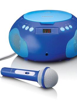 Lenco SCD-620BU - Kinder CD-Player Radio Mikrofon CD-Radiorecorder