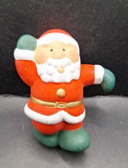 Weihnachtsmann Keramik Nikolaus Höhe 8cm Breite 7cm rot Santa Claus Weihnachten - Essen