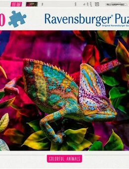 Ravensburger Puzzle Colorful Animals, Chameleon, 500 Puzzleteile, Made in Germany
