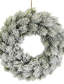 Kunstkranz Tannenkranz, I.GE.A., Höhe 6 cm, Adventskranz künstlich mit Schnee Weihnachtskranz Türkranz Deko