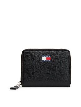 Tommy Jeans Geldbörse TJW MUST MED ZA, Damen Geldbeutel, Portemonnaie mit Logoflagge