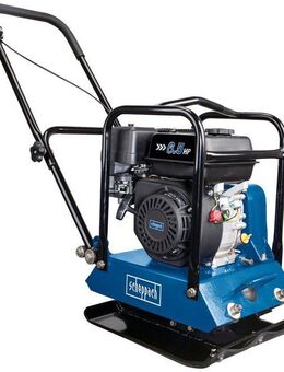 Scheppach Rüttelplatte HP1200S, max. 5700 vpm, (LxB) 45x35 cm, Inklusive Gummimatte für Pflasterarbeiten