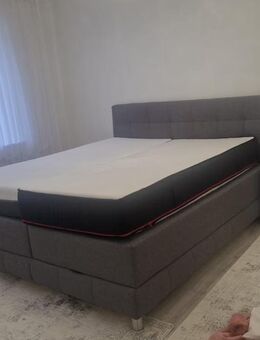 Boxspringbett in Grau, 180 x 200 cm, inkl. Matratze und Stauraum - Uetersen