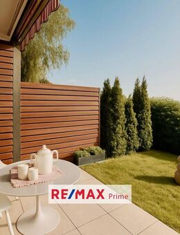 Zwei-Zimmer-Erdgeschosswohnung mit Südwestterrasse, Gartenidylle und Weitblick - Poing