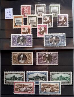 VATIKAN- Briefmarken - Postfrische Briefmarken - Nr. 21-38 kompletter Satz  von 1933 zu verkaufen. - Bremen