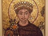 Mosaikbild Motiv Kaiser Justinian 6. Jahrhundert mit Blattgold und Perlmutt - Mannheim