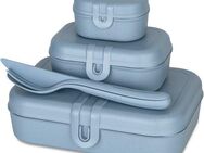 KOZIOL Lunchbox + Besteck-Set PASCAL READY, Kunststoff, (Set, 4-tlg), Made in Germany.Biozirkulärer Kunststoff