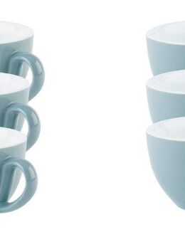 APS Cappuccinotasse 6er Set Cappuccino Tassen -SNUG-, Porzellan, für Heißgetränke aller Art geeignet