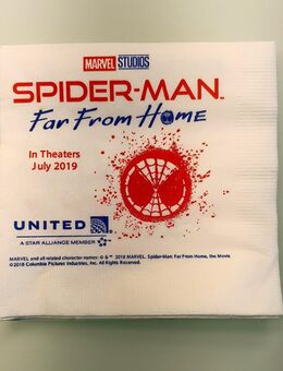 8x Servietten Spider-Man United Airlines MARVEL Studios - Koblenz Zentrum