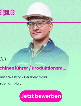 Maschinenführer / Produktionsmitarbeiter (m/w/d) Papierverarbeitung / FKM - Hörden