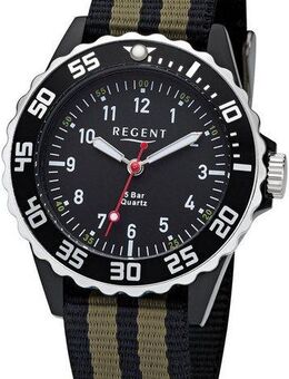 Regent Quarzuhr F1384 - 3102.66.17, Armbanduhr, Kinderuhr, Lernuhr, Jungen, Schulanfang, Geschenkidee