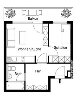 Modernes 1,5-Zi.-Apartment mit BLK, tolle Ausstattung, Klimaanlage, EBK, Erstbezug, Nähe Innenstadt/Hauptbahnhof - Nürnberg