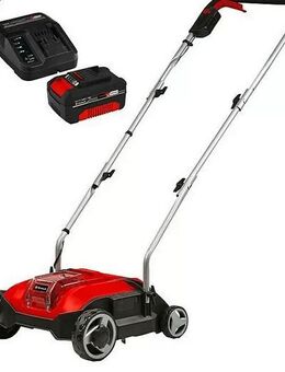 Einhell Akku-Vertikutierer GC-SC 18/28 Li Power X-Change (Li-Ion, 18 V, bürstenloser Elektromotor, 28cm Messerwalze, 3-stufige Arbeitstiefeneinstellung, mit 4 AH Akku & Ladegerät) - Wuppertal