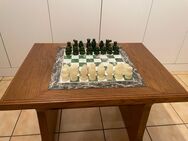 Eichentisch mit Marmorplatte zum Schach spielen - Korschenbroich
