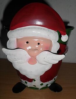 Niedlicher Übertopf "Weihnachtsmann", ca. 12,5 cm - Hürth
