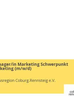 Projektmanager/in Marketing Schwerpunkt Online-Marketing (w/m/d) - Coburg