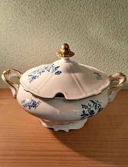 Katharina Weimar Porzellan ECHT KOBALT Service 7167 Goldrand weiss blau - Nürnberg