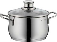 WMF Fleischtopf Diadem Plus, Cromargan® Edelstahl Rostfrei 18/10 (2-tlg), breiter Schüttrand, außergewöhnliches Design, spülmaschinengeeignet