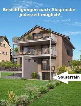 ERSTBEZUG 2025 : 2.5 Zimmer- Souterrain-Wohnung mit riesiger Terrasse und Zugang zum Garten - Überlingen