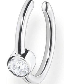 THOMAS SABO Ohrklemme Ohrklemme weißer Stein, EC0018-051-14, EC0018-414-14, mit Zirkonia (synth)