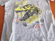 Graues Shirt mit Aufdruck Dino - Gr. 104 - Blue Seven - Pirmasens