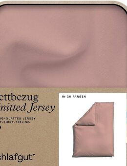 Schlafgut Bettbezug Knitted Jersey uni, aus Bio-Baumwolle mit Elasthan, Reißverschluss, (1 St), bügelfrei, Mix & Match Bettwäsche: passender Kissenbezug erhältlich