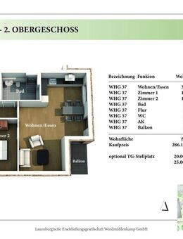3 Zimmer 2. OG Neubau-Eigentumswohnung 2.37 - Lauenburg (Elbe)