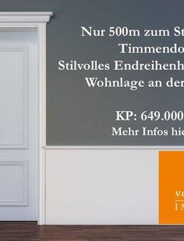 Nur 500m zum Strand von Timmendorf! Stilvolles Endreihenhaus in bester Wohnlage an der Ostsee! - Timmendorfer Strand