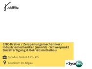 CNC-Dreher / Zerspanungsmechaniker / Industriemechaniker (m/w/d) - Schwerpunkt Einzelfertigung & Betriebsmittelbau - Leutkirch (Allgäu) Zentrum