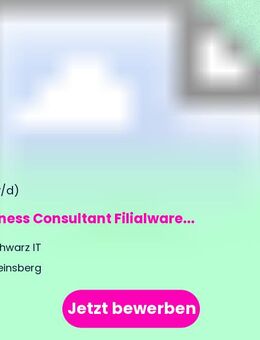 (Junior) Business Consultant Filialwarenwirtschaftssysteme (m/w/d) - Weinsberg