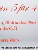 Gutschein 5 für 4 - Professioneller Gitarrenunterricht / Bassunterricht in 55435
