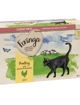 Sparpaket Feringa Classic Meat Menü Pouch 24 x 85 g Geflügel mit Möhren