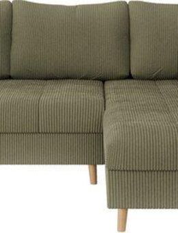 Home affaire Ecksofa CHARRE L-Form mit Ottomane, Maße B/T/H: 231/161/81 cm, feine Steppung, lose Rücken- und Zierkissen, auch in Cord und Bouclé