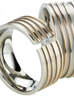 Ringe LUC10 mit Beschichtung und Diamant - Aholming
