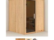 Karibu Sauna Norin, BxTxH: 151 x 151 x 198 cm, 68 mm, (Set) 9 KW-Ofen mit integrierter Steuerung