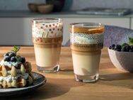 LEONARDO Latte-Macchiato-Glas Gläser-Set SOLO, mit Latte Macchiato-Schriftzug, Glas, 410 ml, 6-teilig