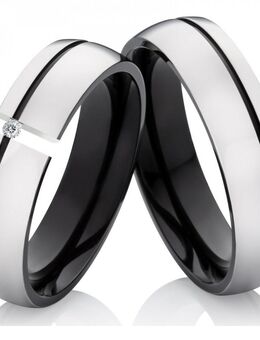 Titanringe 6mm schwarz poliert LUC27 mit Gravur - Aholming