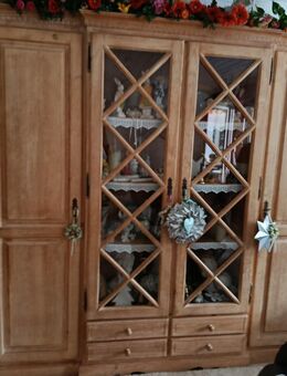 Vitrine Wohnwand 4-türig mit 4Schubladen Pine - Schermbeck
