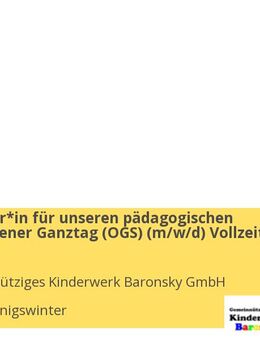 Koordinator*in für unseren pädagogischen Bereich Offener Ganztag (OGS) (m/w/d) Vollzeit / Teilzeit - Königswinter