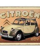 Schnes Citroen 2CV Blechschild Ente - Nostalgic-Art 20x15 cm in 10115